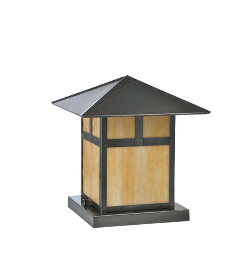 Meyda Tiffany Lighting 111702 Seneca One Light Pier Mount Outdoor Bronze / Dark