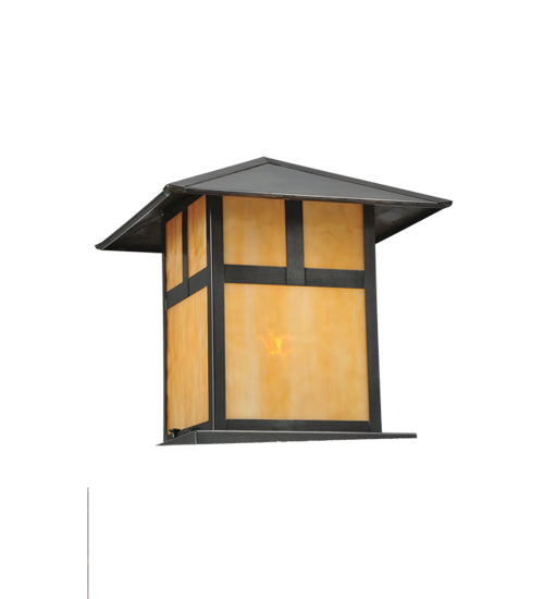 Meyda Tiffany Lighting 111702 Seneca One Light Pier Mount Outdoor Bronze / Dark