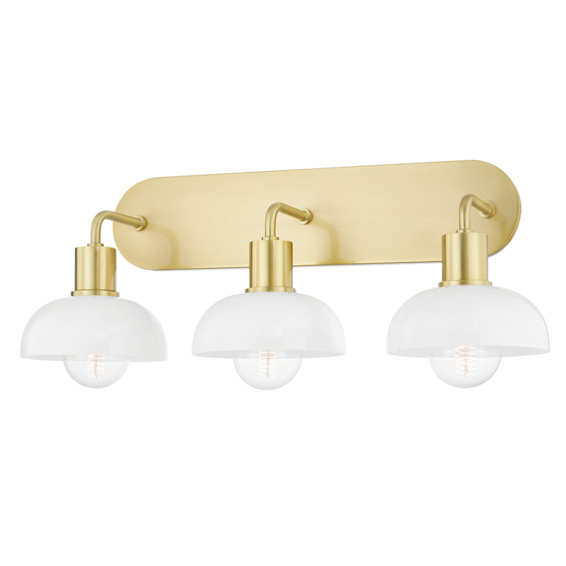 Mitzi Kyla H107303-AGB Bath Vanity Light 23 in. wide - Aged Brass