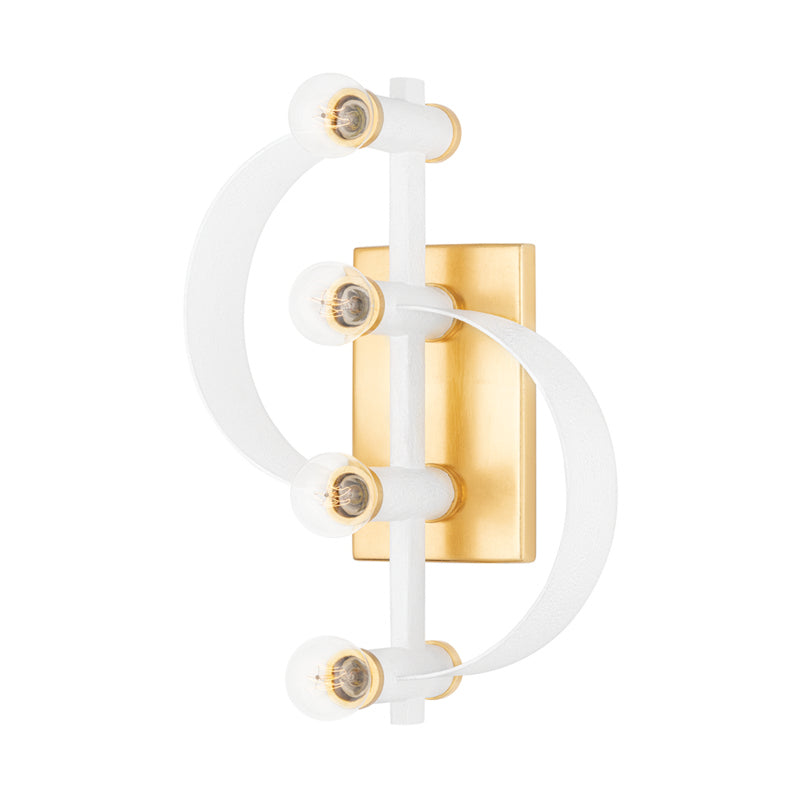 Mitzi Maddie H379104-GL/WH Wall Light - Gold Leaf/White