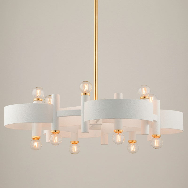 Mitzi Maddie H379812-GL/WH Chandelier Light - Gold Leaf/White