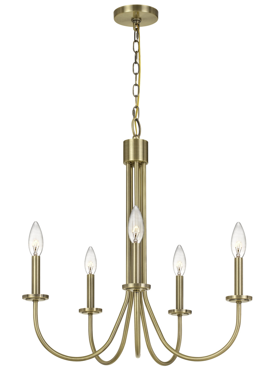 Cal Spiez FX-3736-5 Chandelier Light - Antique Brass