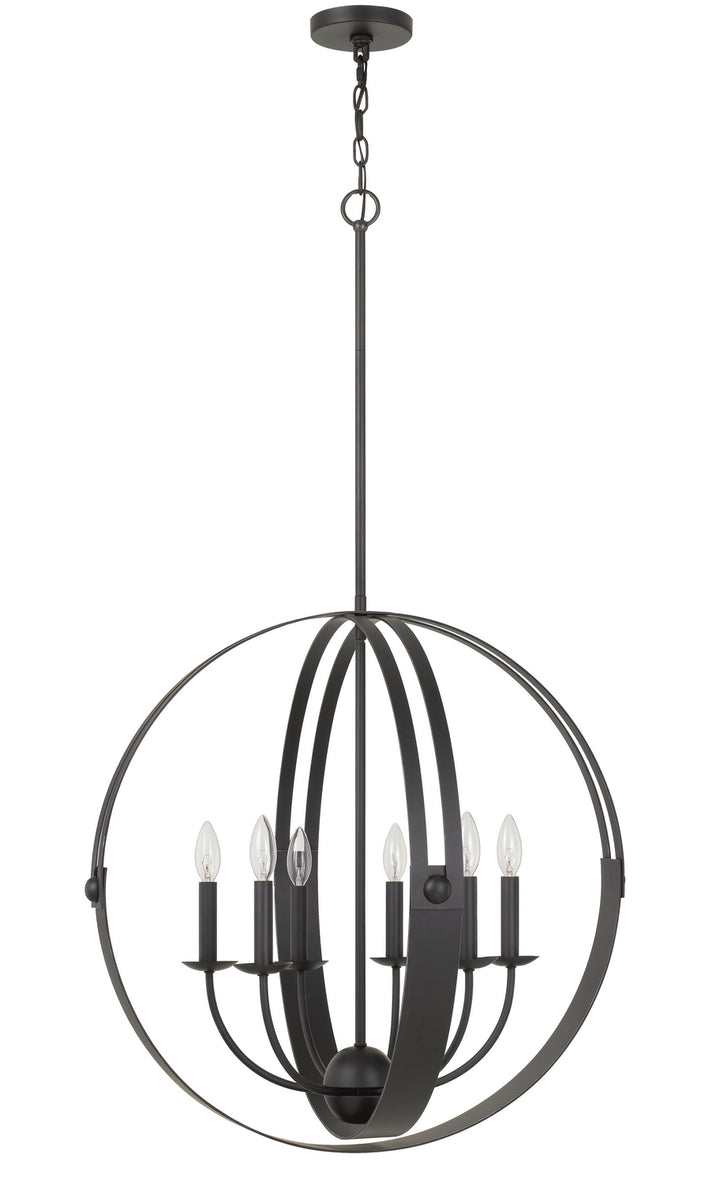 Cal Valais FX-3737-6 Chandelier Light - Matte Black