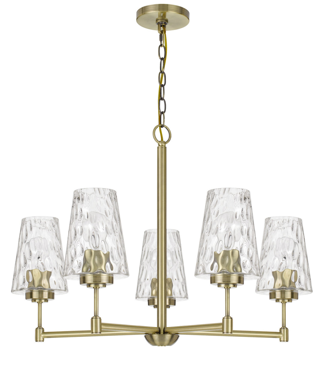 Cal Crestwood FX-3749-5 Chandelier Light - Antique Brass