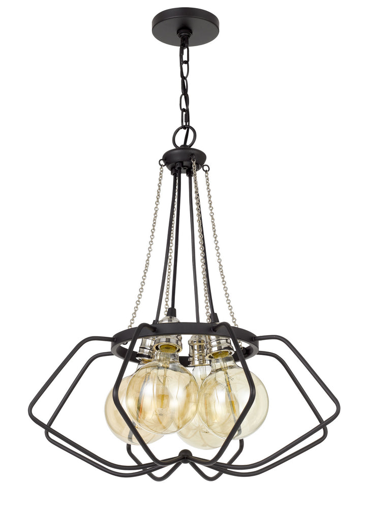 Cal Laude FX-3750-4 Chandelier Light - Black/Chrome