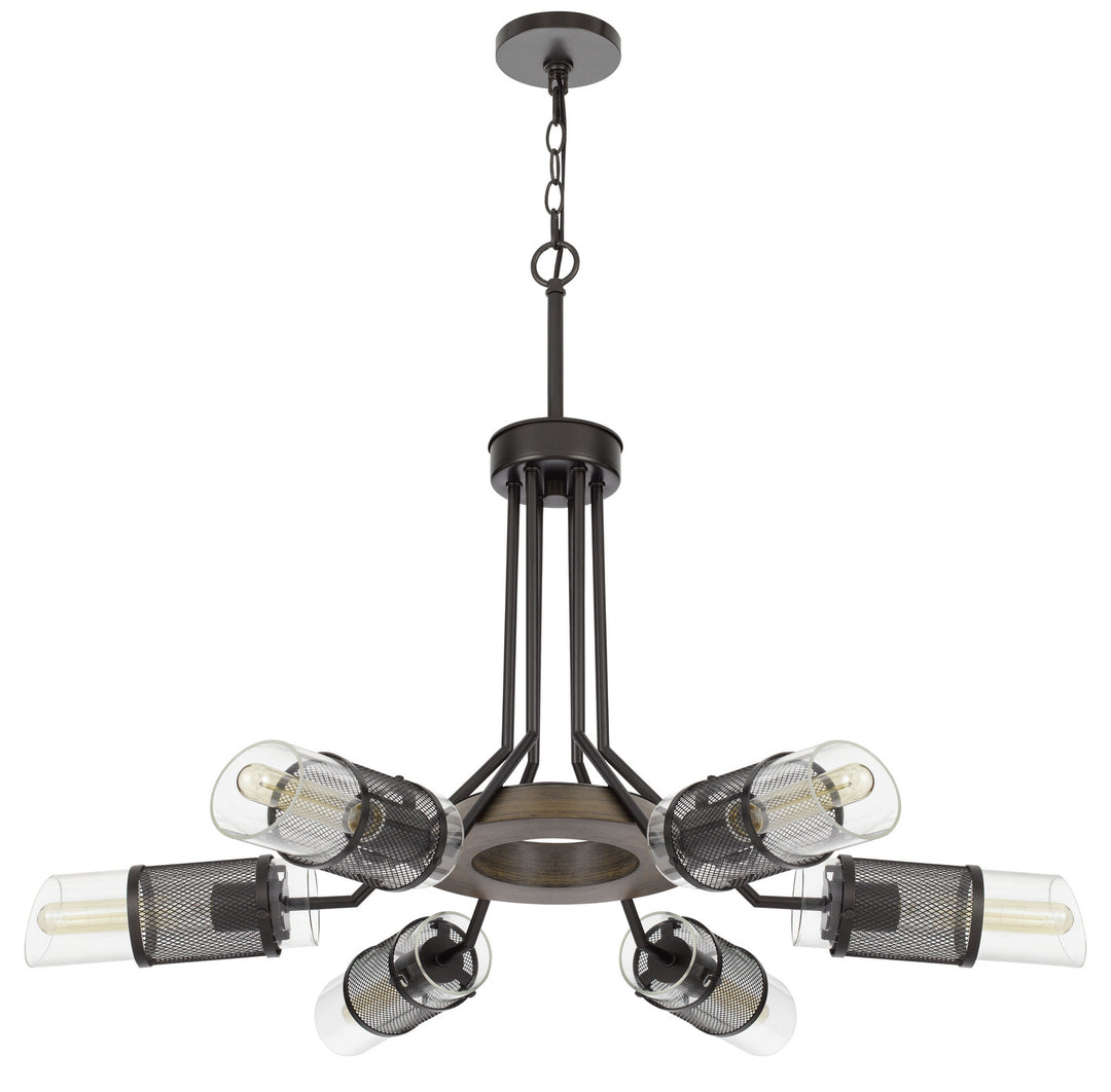 Cal Savona FX-3754-6 Chandelier Light - Wood/Black