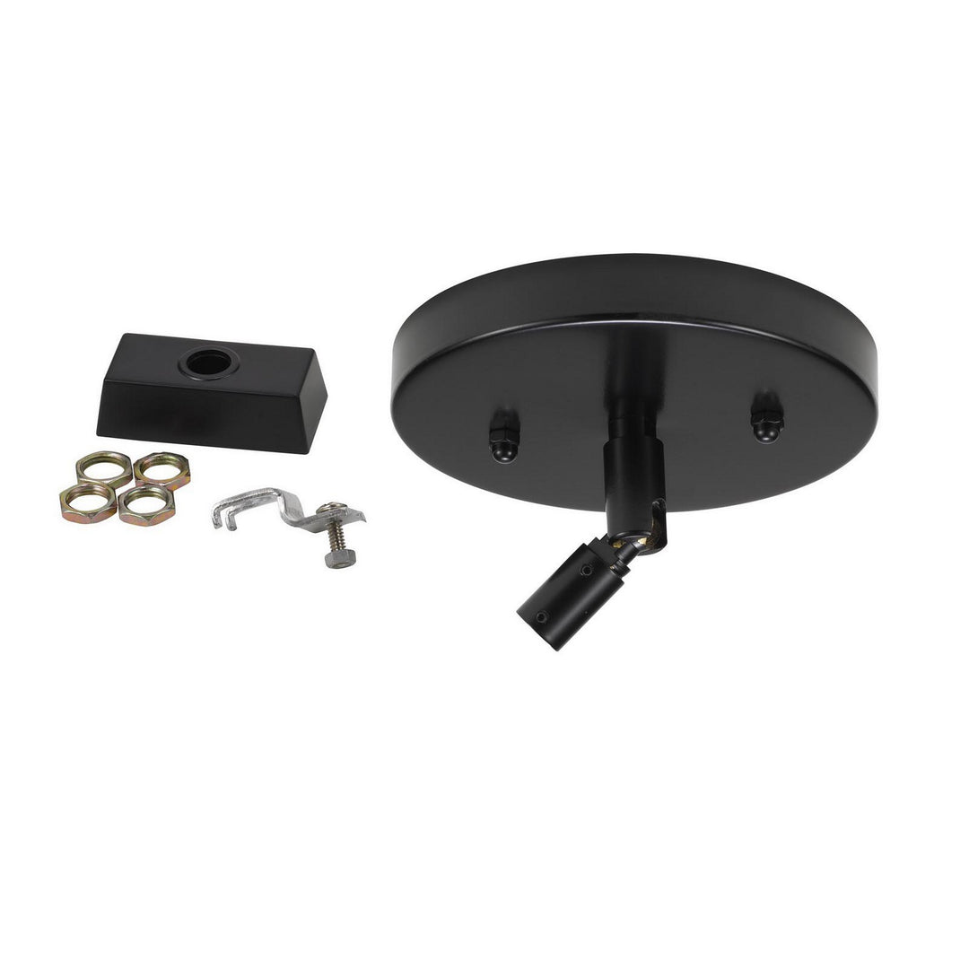 Cal Lighting HT-294-S-TP-BK Cal Track Drop Ceiling Swival Joint Top Plate Track Light Black