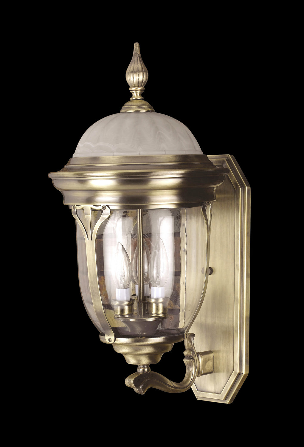 Cal Lighting OL-132WU-AB  120V,E27,3X60w,11X22 1/4X12 1/4, Sb Outdoor Brass - Antique