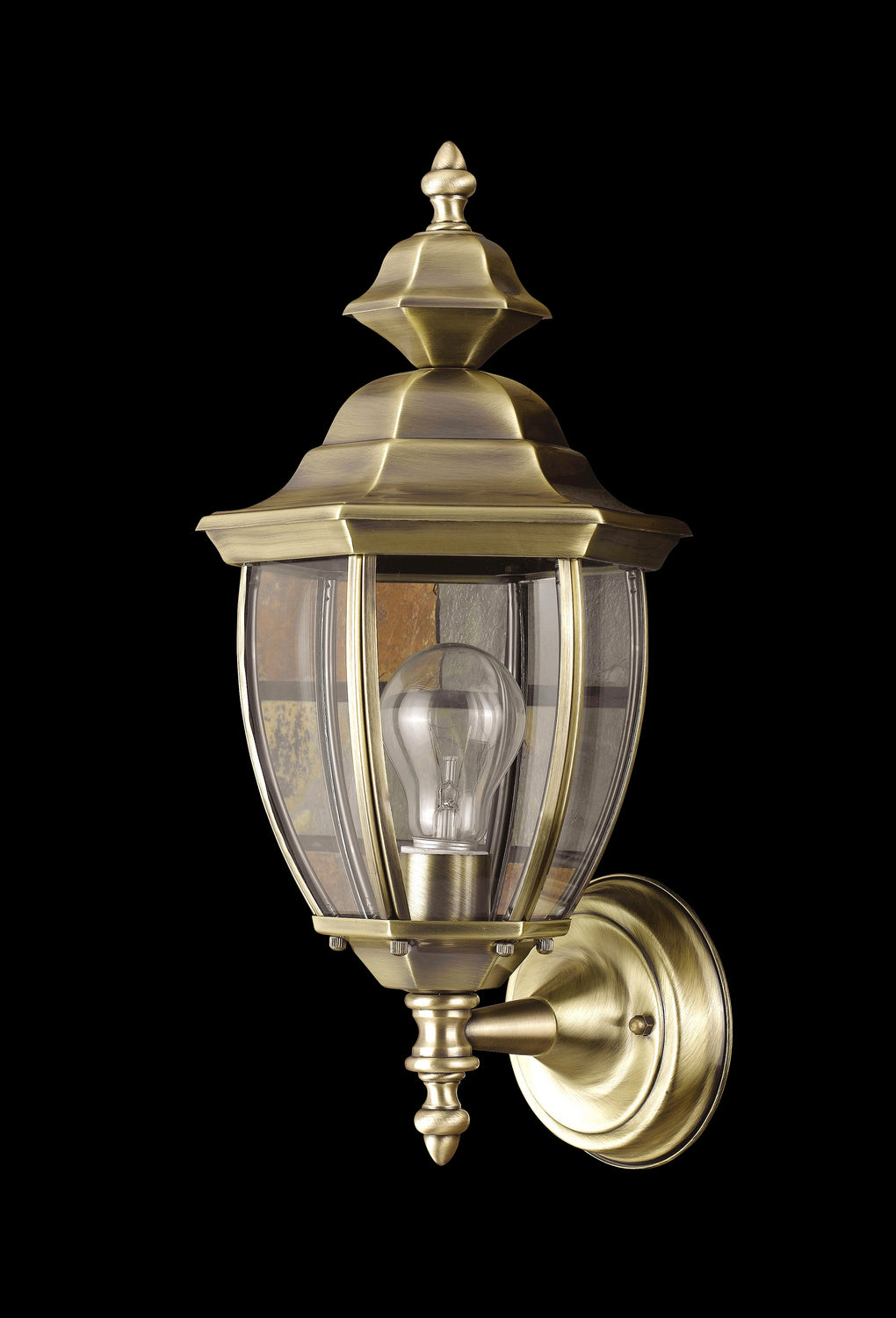 Cal Lighting OL-154WD-AB  120V,E27,100W,8 X 16 1/2 X 7 1/2,Sb Outdoor Brass - Antique