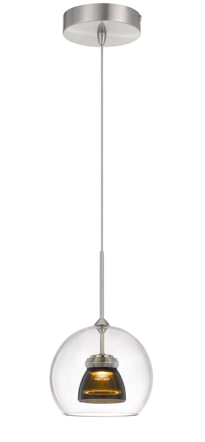 Cal Dimmable With Lutron Brand Dimmers: Dvcl-153P,  Scl UP-335-CL-SMOCL Pendant Light - Smoked