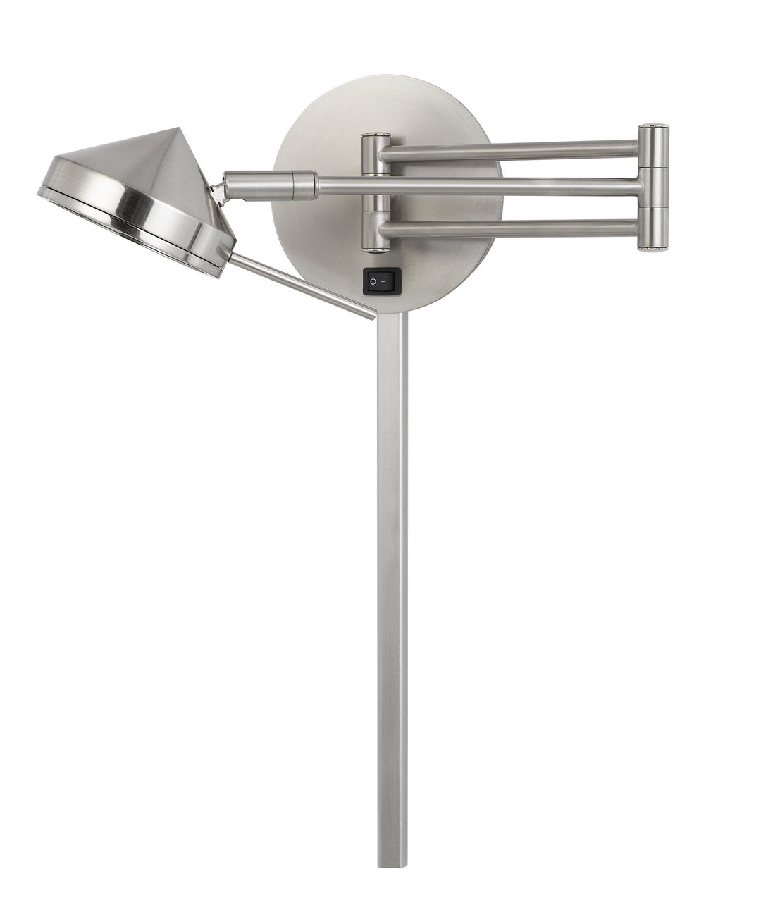 Cal Lighting WL-2926-BS Zug Led Swing Arm Wall Lamp Lamp Pewter, Nickel, Silver