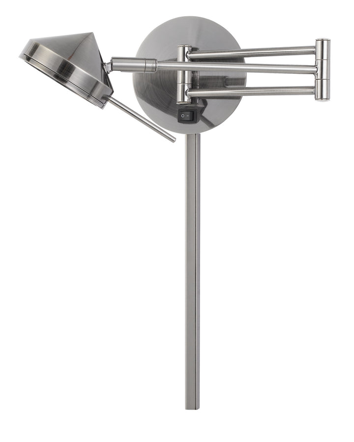 Cal Lighting WL-2926-GM Zug Led Swing Arm Wall Lamp Lamp Pewter, Nickel, Silver