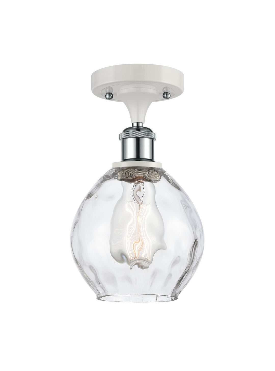 Innovations Ballston 516-1C-WPC-G362 Ceiling Light - White and Polished Chrome