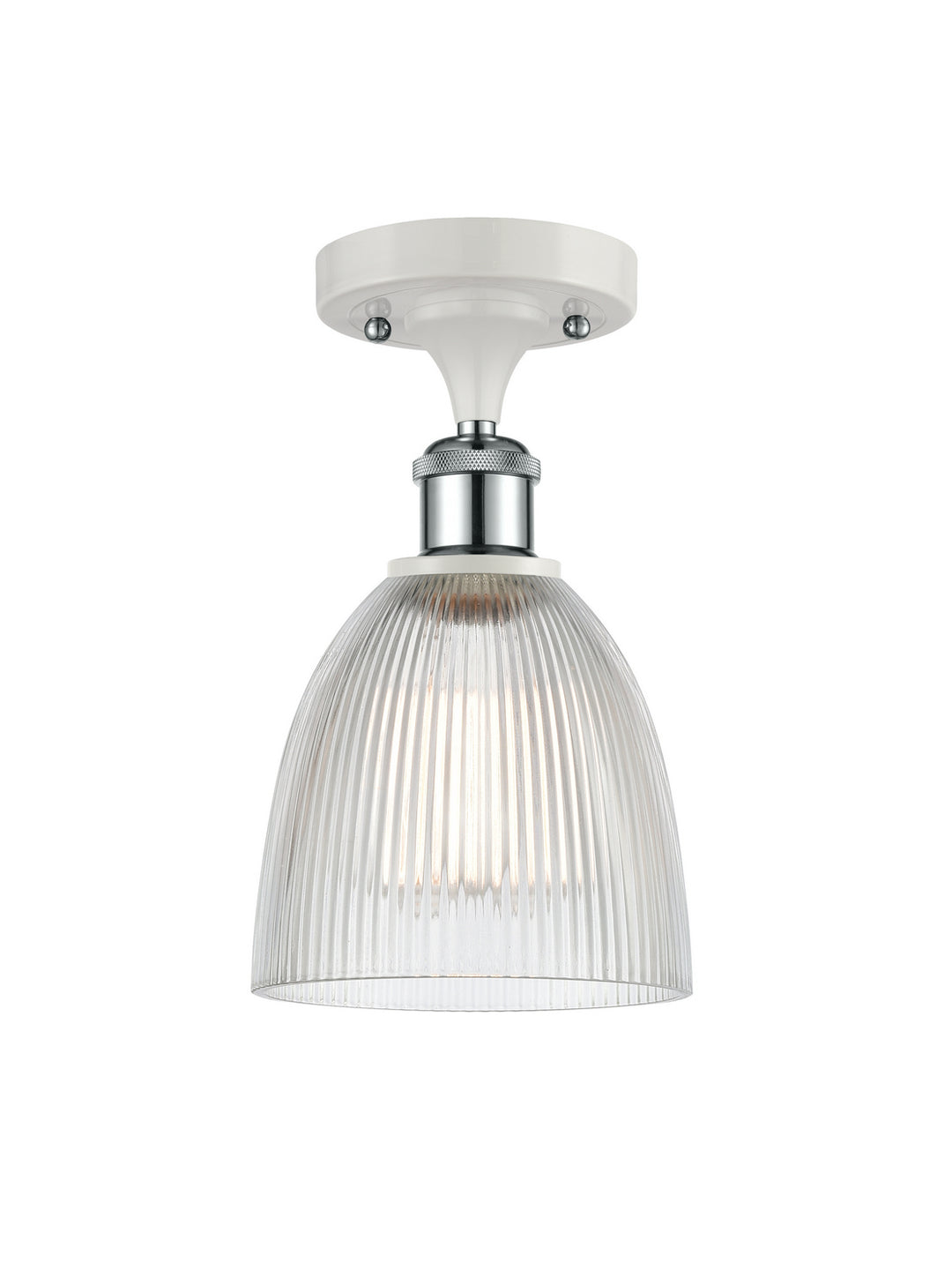 Innovations Ballston 516-1C-WPC-G382-LED Ceiling Light - White and Polished Chrome