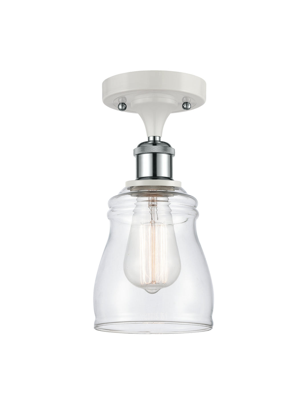 Innovations Ballston 516-1C-WPC-G392-LED Ceiling Light - White and Polished Chrome