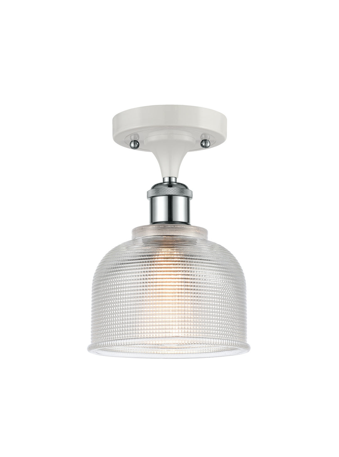 Innovations Ballston 516-1C-WPC-G412 Ceiling Light - White and Polished Chrome