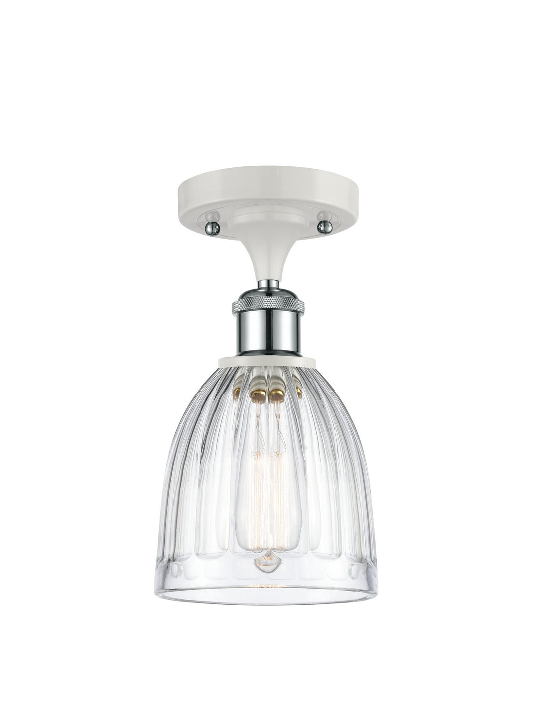 Innovations Ballston 516-1C-WPC-G442 Ceiling Light - White and Polished Chrome