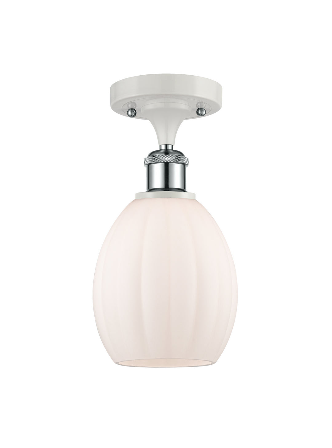 Innovations Ballston 516-1C-WPC-G81-LED Ceiling Light - White and Polished Chrome