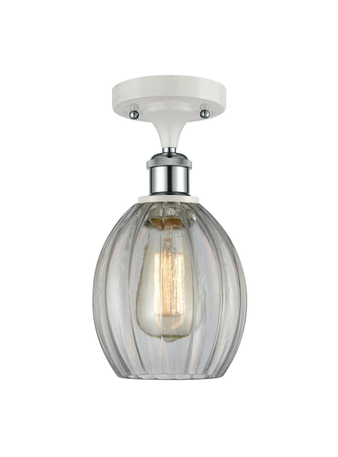 Innovations Ballston 516-1C-WPC-G82 Ceiling Light - White and Polished Chrome