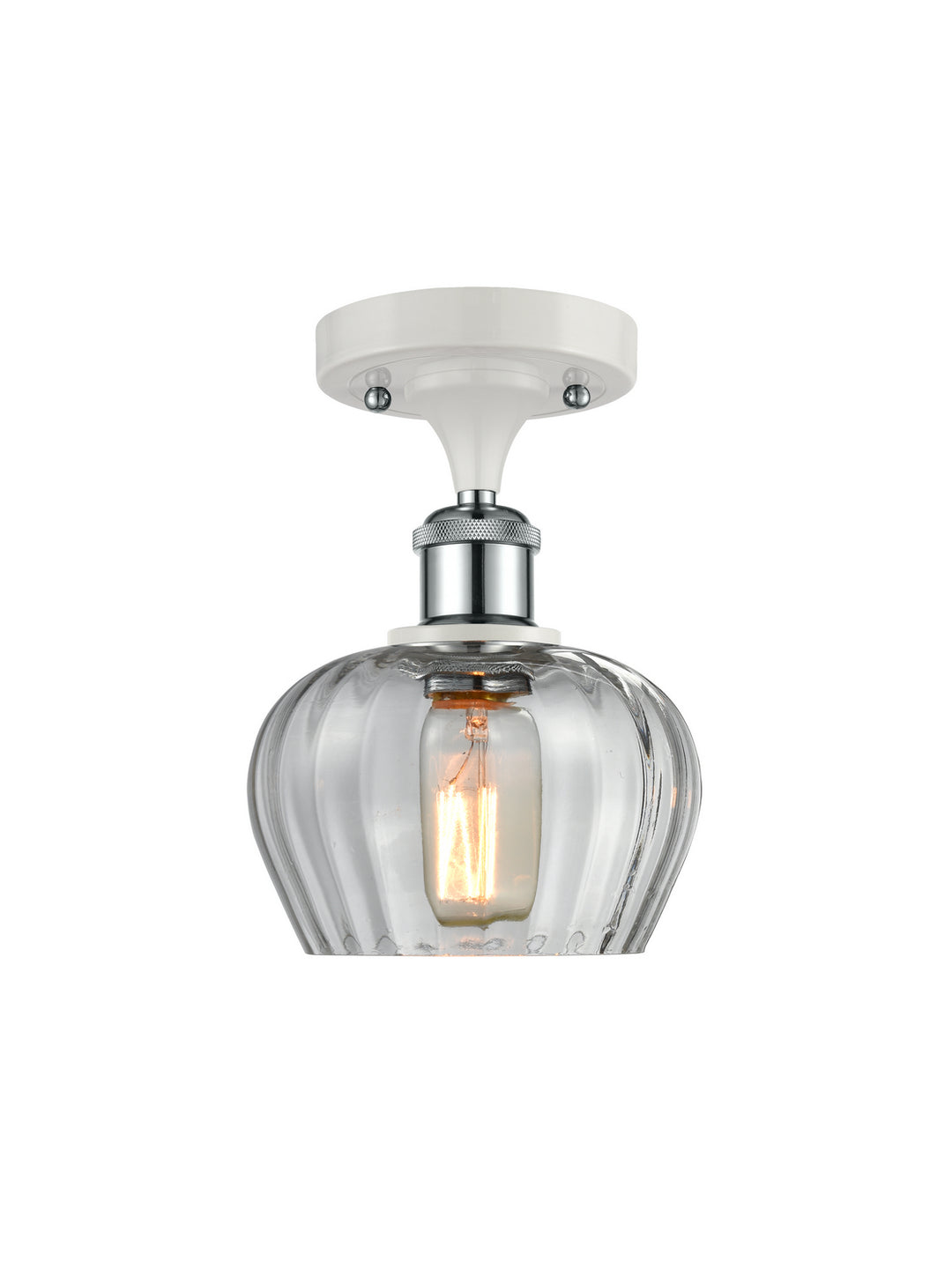 Innovations Ballston 516-1C-WPC-G92 Ceiling Light - White and Polished Chrome
