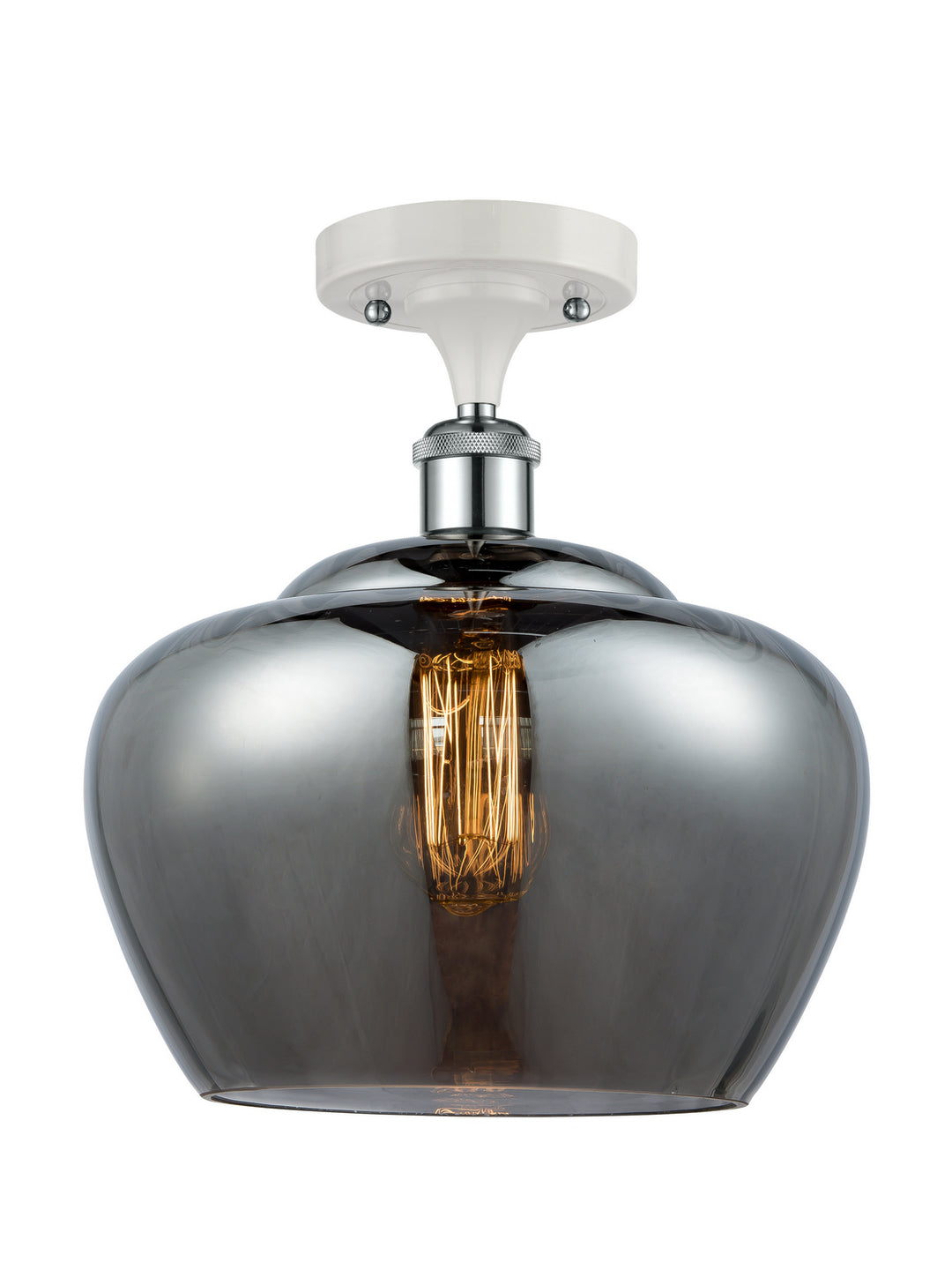 Innovations Ballston 516-1C-WPC-G93-L Ceiling Light - White and Polished Chrome
