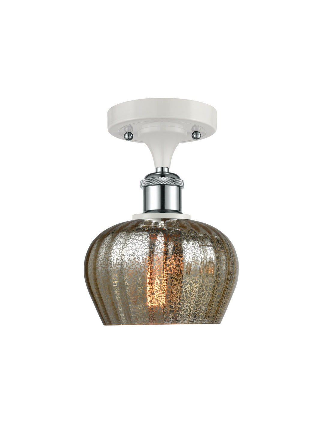 Innovations Ballston 516-1C-WPC-G96-LED Ceiling Light - White and Polished Chrome