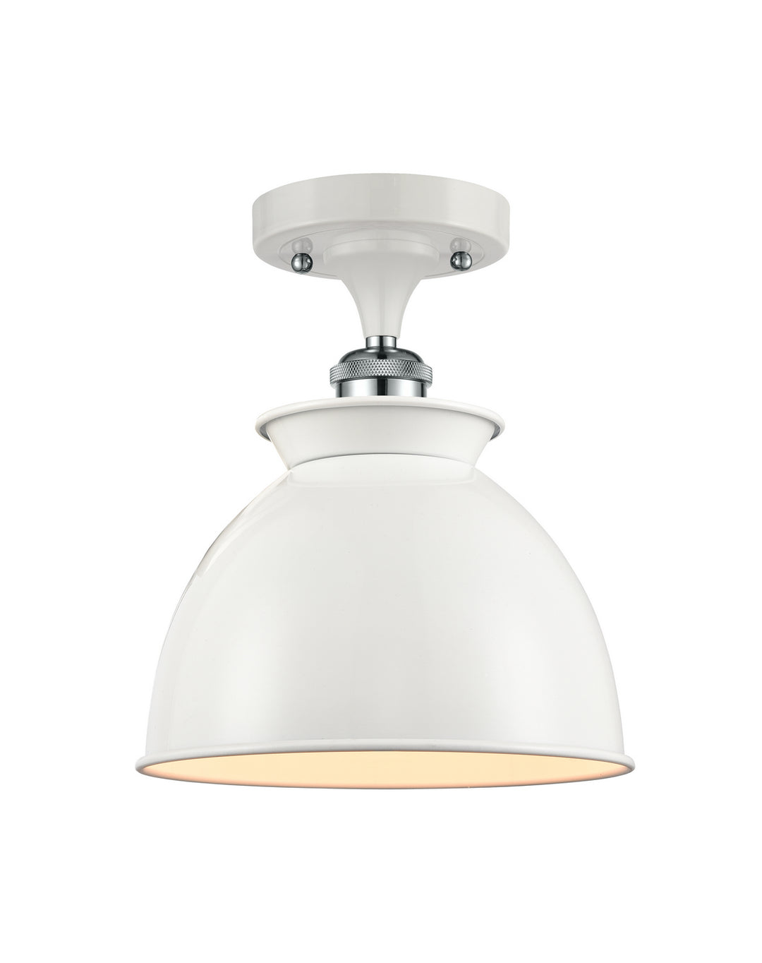Innovations Ballston 516-1C-WPC-M14-W Ceiling Light - White and Polished Chrome