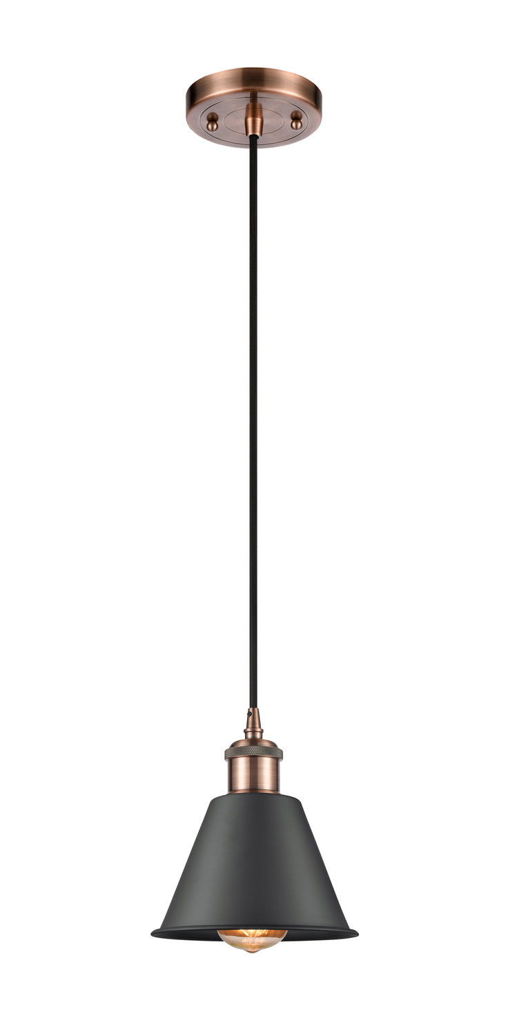 Innovations Ballston 516-1P-AC-M8 Pendant Light - Antique Copper