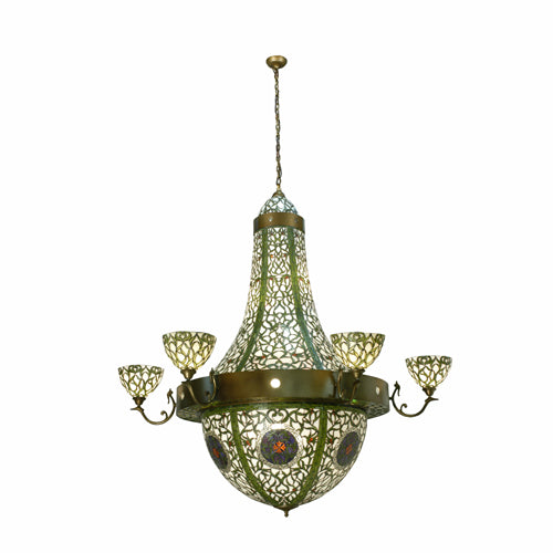 Meyda Tiffany Grand Tulip Medallion 111778 Chandelier Light - Bronze