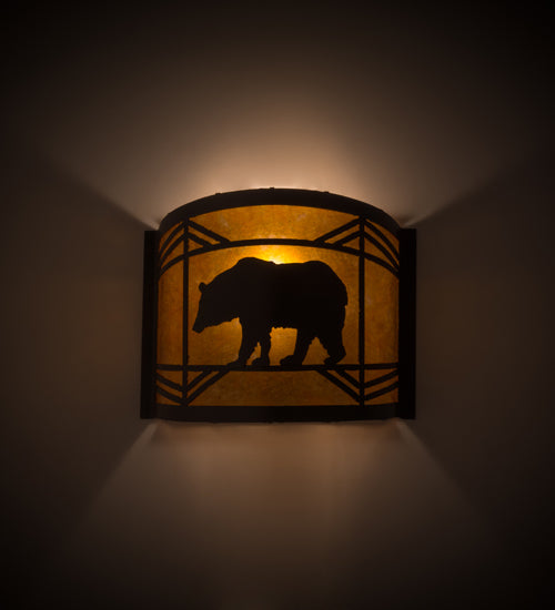 Meyda Tiffany Lone Bear 111779 Wall Light - Timeless Bronze