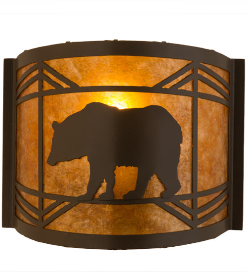 Meyda Tiffany Lone Bear 111779 Wall Light - Timeless Bronze