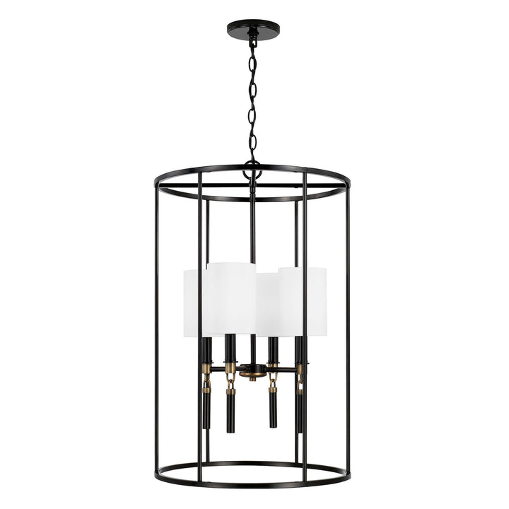 Capital Beckham 541941YA-700 Pendant Light - Glossy Black and Aged Brass