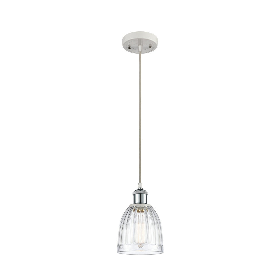 Innovations Ballston 516-1P-WPC-G442-LED Pendant Light - White and Polished Chrome