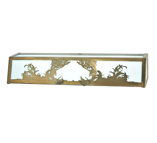 Meyda Tiffany Leaping Trout 111842 Bath Vanity Light 24 in. wide - Antique Copper