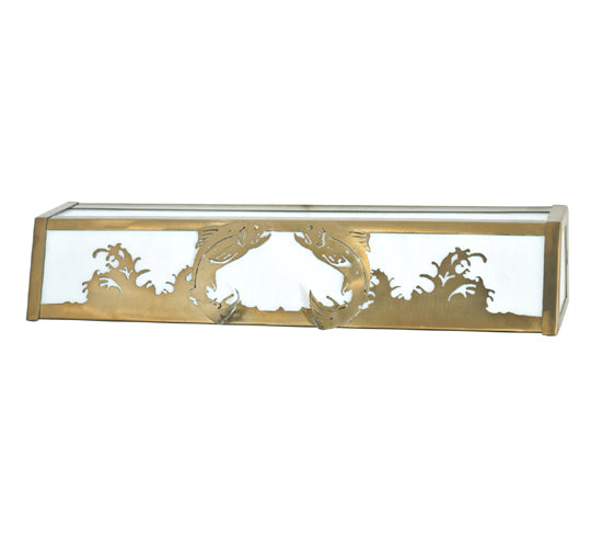 Meyda Tiffany Leaping Trout 111842 Bath Vanity Light 24 in. wide - Antique Copper