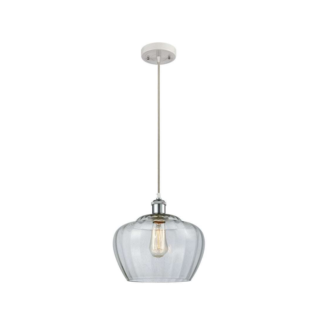 Innovations Ballston 516-1P-WPC-G92-L Pendant Light - White and Polished Chrome