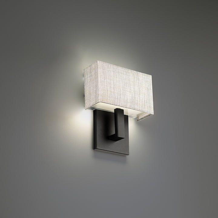 WAC Manhattan WS-13107-BK Wall Sconce Light - Black