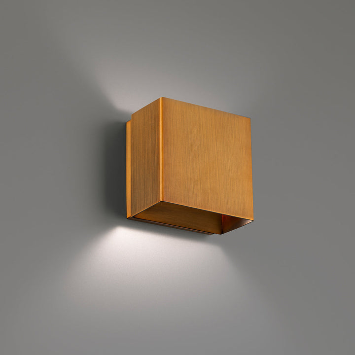 WAC Boxi WS-45105-27-AB Wall Sconce Light - Aged Brass