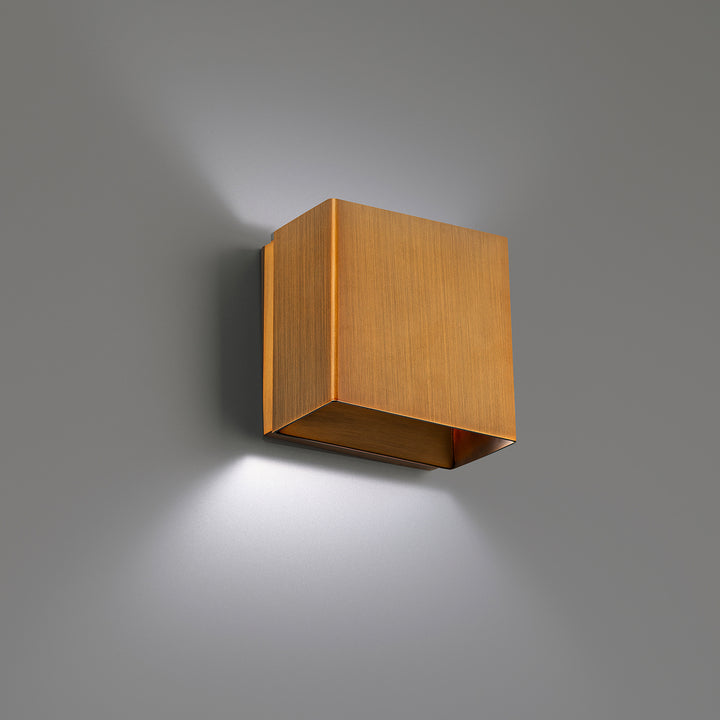 WAC Boxi WS-45105-30-AB Wall Sconce Light - Aged Brass