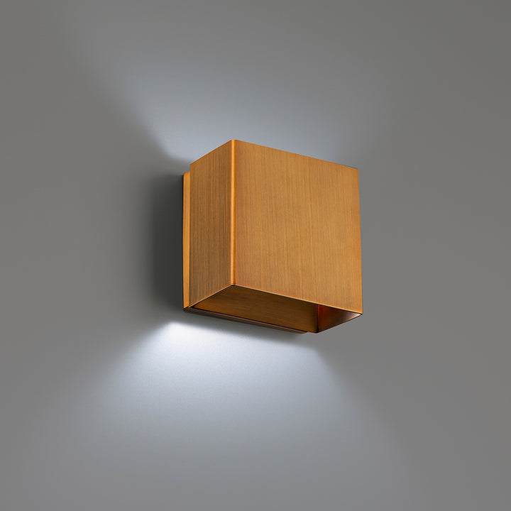 WAC Boxi WS-45105-35-AB Wall Sconce Light - Aged Brass