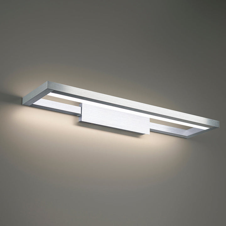 WAC View WS-89120-27-AL Bath Vanity Light 7 in. wide - Brushed Aluminum