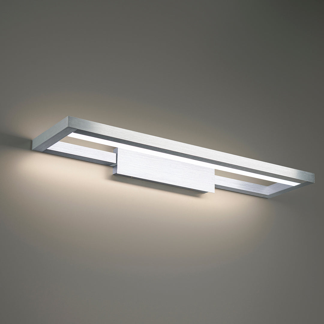WAC View WS-89128-27-AL Bath Vanity Light 7 in. wide - Brushed Aluminum