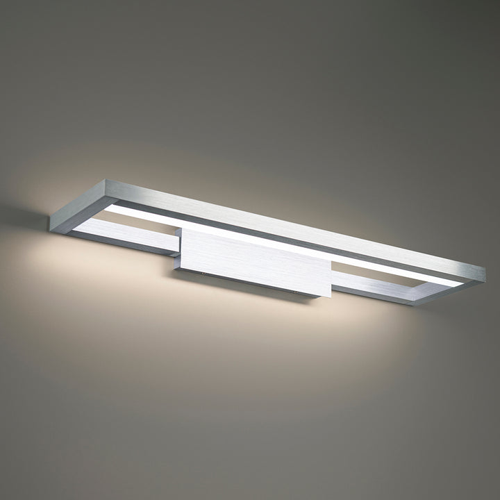WAC View WS-89128-27-AL Bath Vanity Light 7 in. wide - Brushed Aluminum