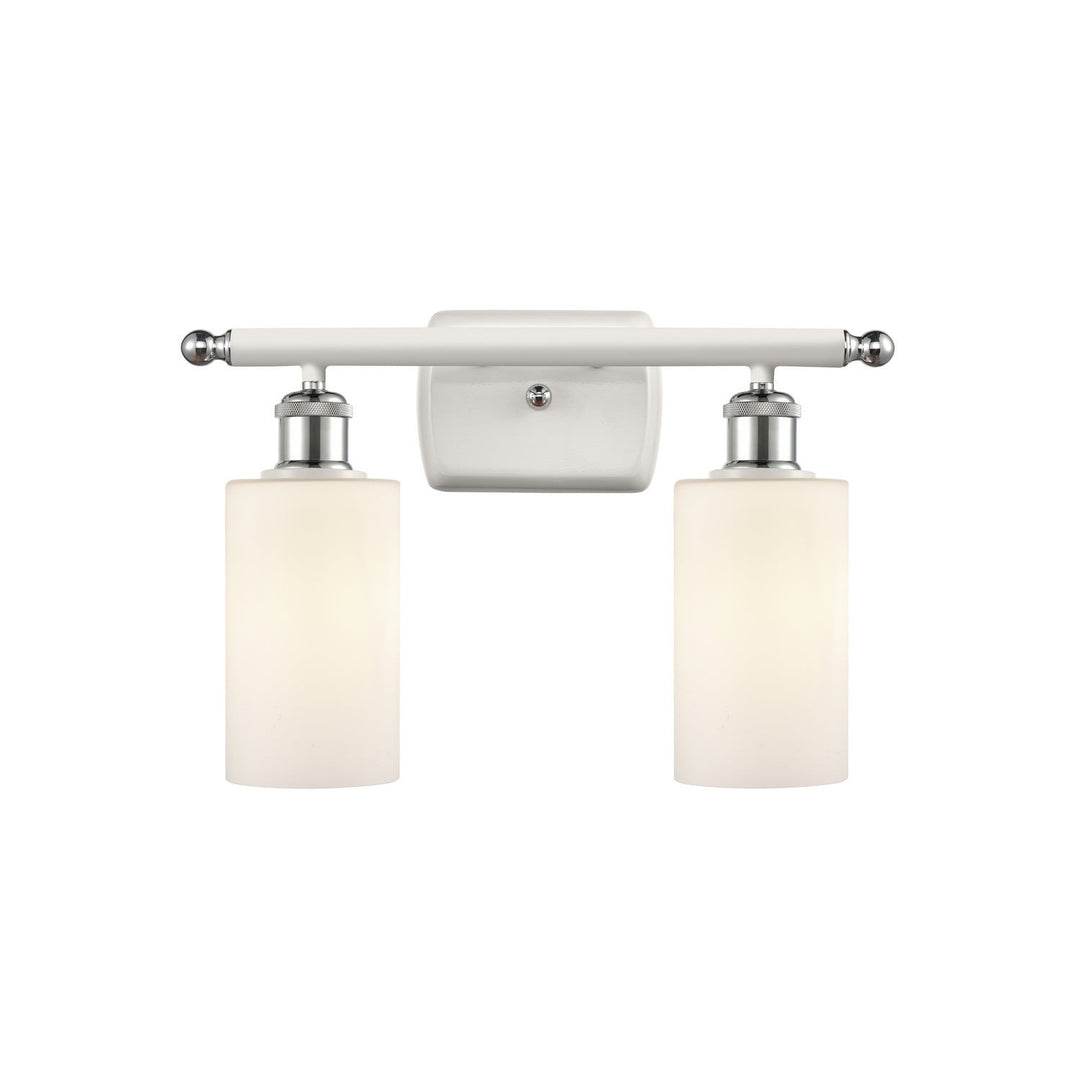 Innovations Ballston 516-2W-WPC-G801-LED Bath Vanity Light 16 in. wide - White and Polished Chrome