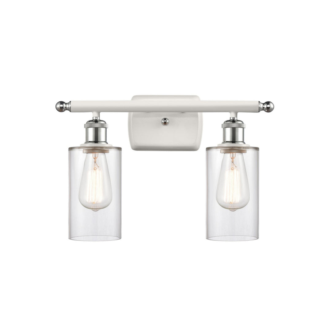 Innovations Ballston 516-2W-WPC-G802-LED Bath Vanity Light 16 in. wide - White and Polished Chrome