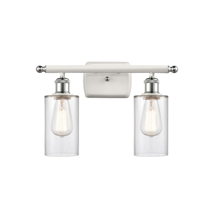 Innovations Ballston 516-2W-WPC-G802-LED Bath Vanity Light 16 in. wide - White and Polished Chrome