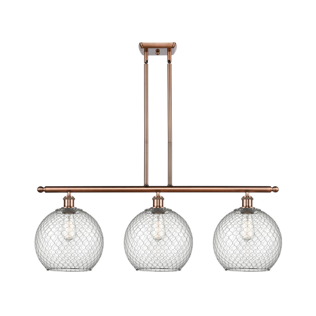 Innovations Ballston 516-3I-AC-G122-10CSN-LED Pendant Light - Antique Copper