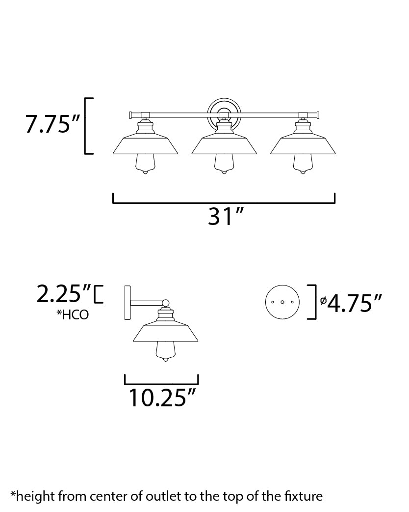 Maxim Willowbrook 11193SWPC Bath Vanity Light 31 in. wide - Polished Chrome