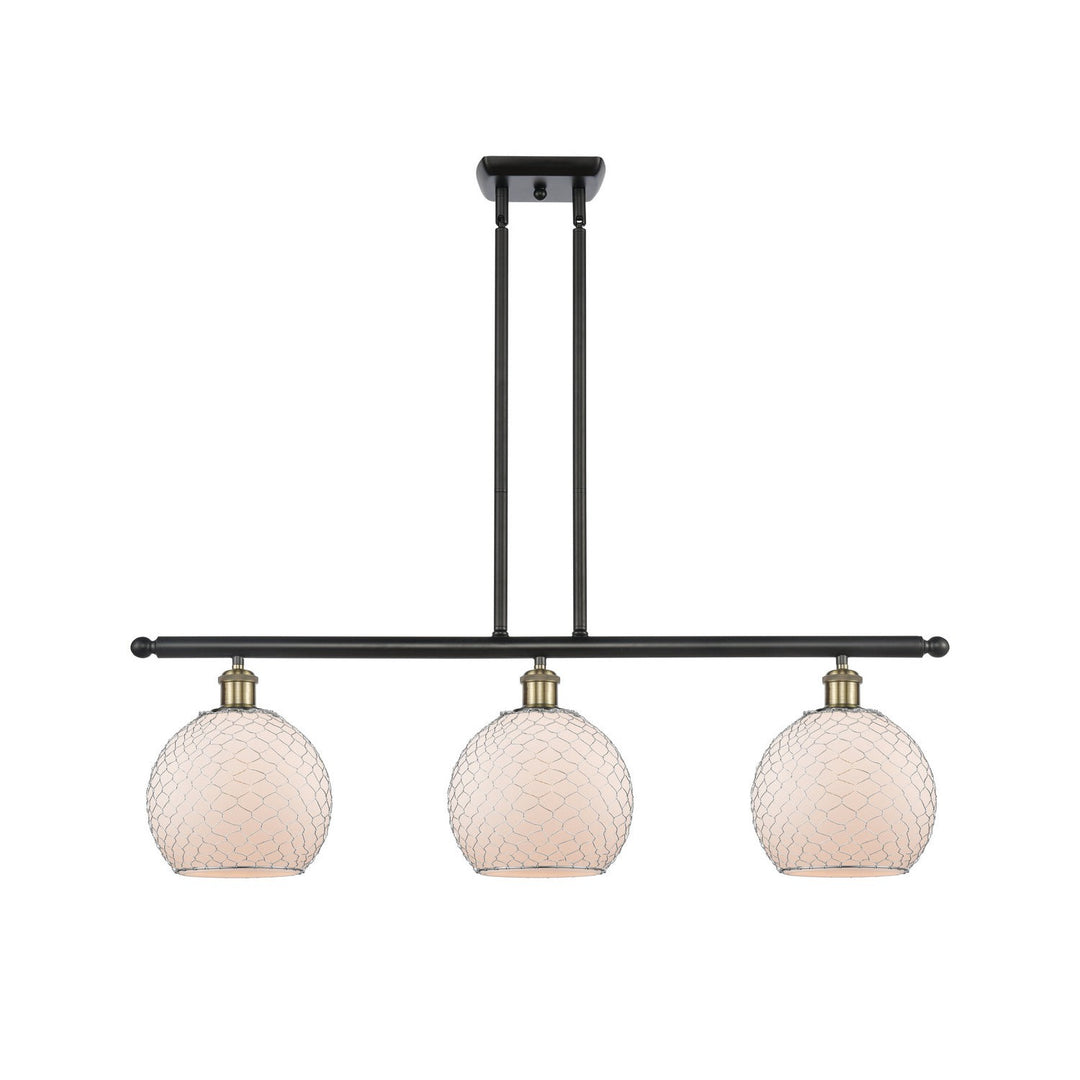 Innovations Ballston 516-3I-BAB-G121-8CSN Pendant Light - Black Antique Brass
