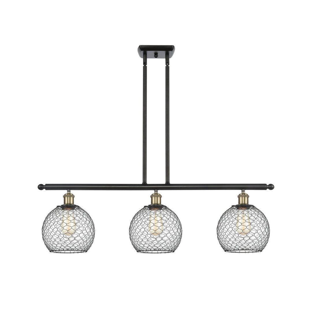 Innovations Ballston 516-3I-BAB-G122-8CBK-LED Pendant Light - Black Antique Brass